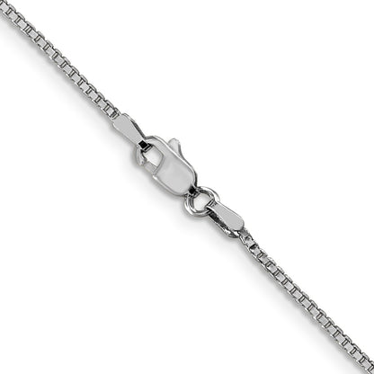 10K White Gold Wg 1.1mm Box Chain Necklace