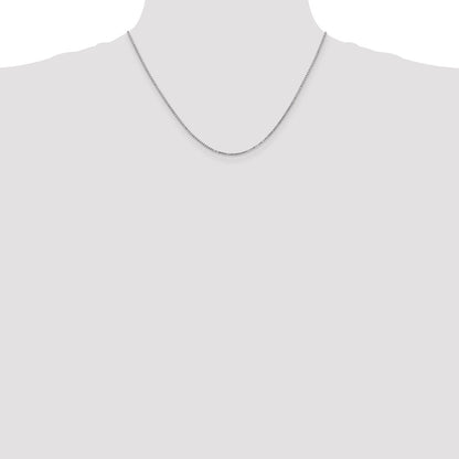 10K White Gold Wg 1.25mm Box Chain Necklace
