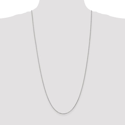 10K White Gold Wg 1.25mm Box Chain