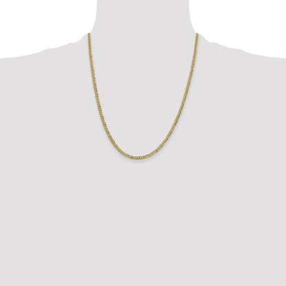 10K Yellow Gold 10K 3.1mm Lightweight Flat Cuban Chain