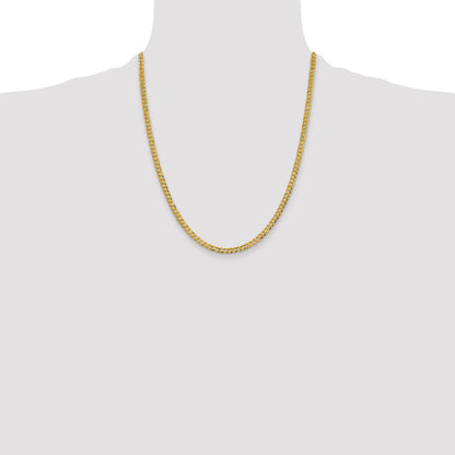 10K Yellow Gold 10K 3.7mm Lightweight Flat Cuban Chain