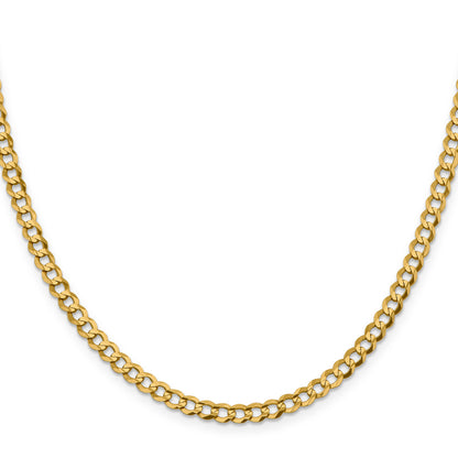 10K Yellow Gold 10K 4.7mm Lightweight Flat Cuban Chain