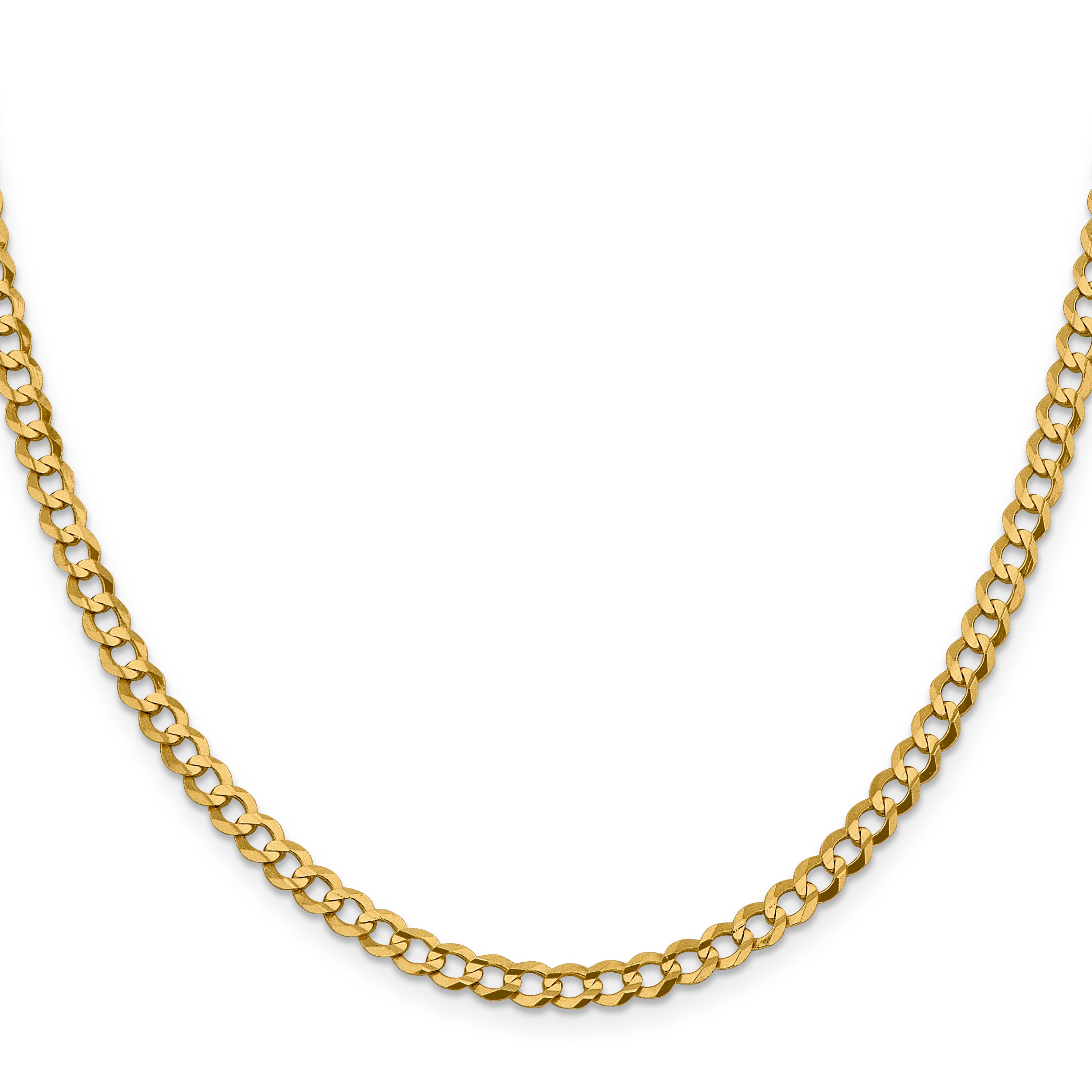 10K Yellow Gold 10K 4.7mm Lightweight Flat Cuban Chain