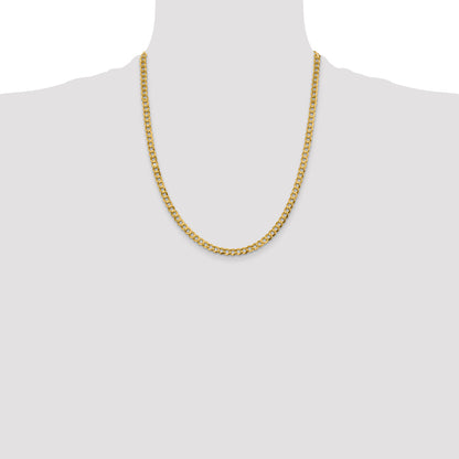 10K Yellow Gold 10K 4.7mm Lightweight Flat Cuban Chain