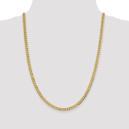 10K Yellow Gold 10K 4.7mm Lightweight Flat Cuban Chain