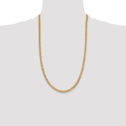 10K Yellow Gold 10K 4.7mm Lightweight Flat Cuban Chain