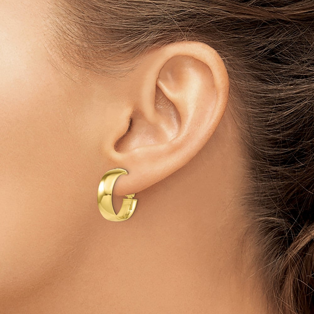 10K Yellow Gold 5.8mm Polished Hoop Earrings