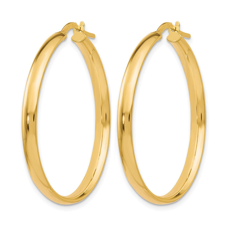 10K Yellow Gold Polished Hoop Earrings