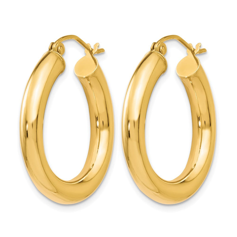 10K Yellow Gold Polished Lightweight Hoop Earrings