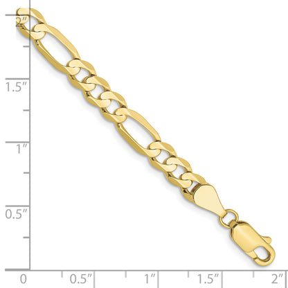 7 Inch 10K 5.5mm Concave Open Figaro Chain