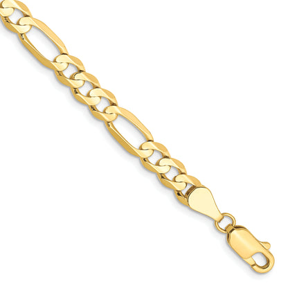 7 Inch 10K 5.5mm Concave Open Figaro Chain