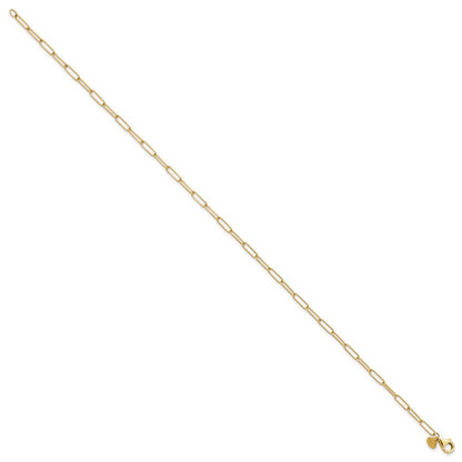 Leslie's 10K Yellow Gold Polished Fancy Link Chain Anklet