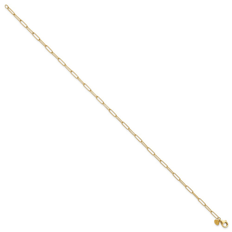 Leslie's 10K Yellow Gold Polished Fancy Link Chain Anklet