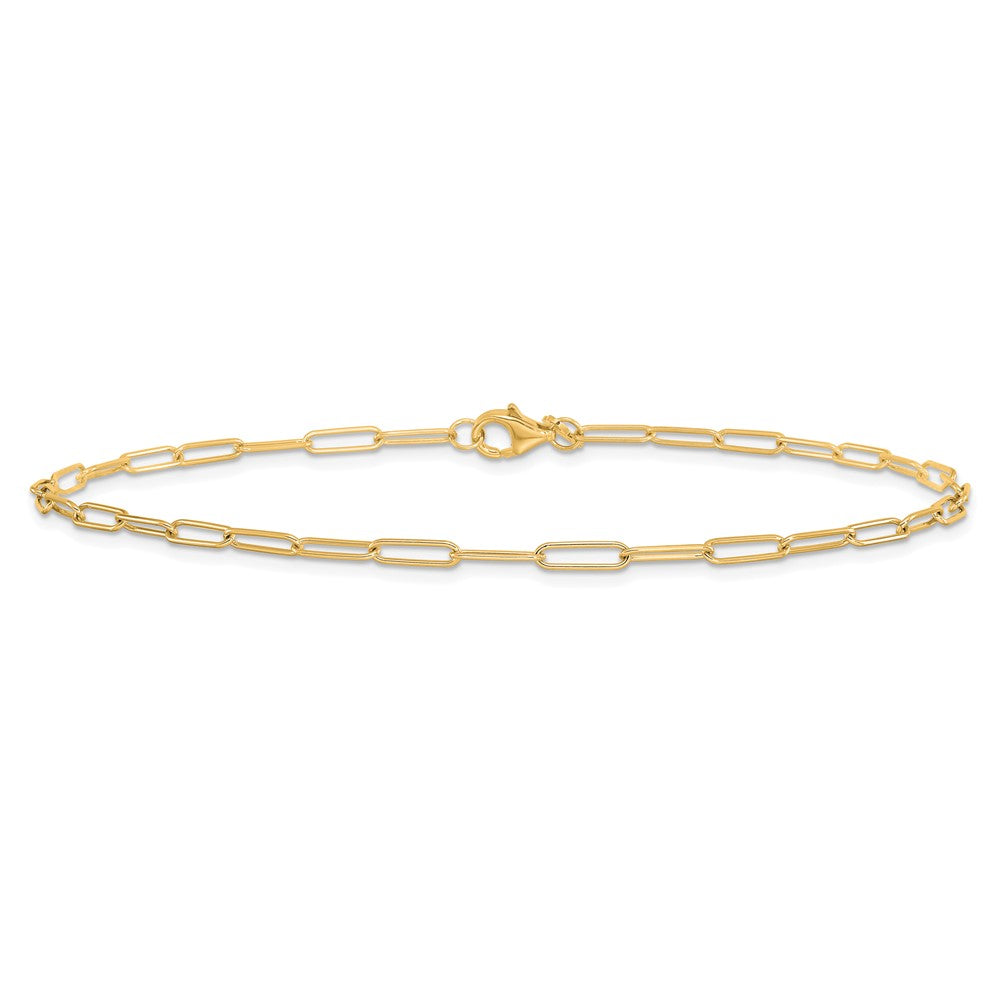 Leslie's 10K Yellow Gold Polished Fancy Link Chain Anklet