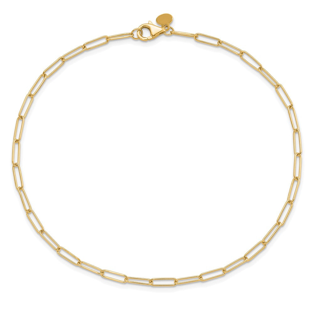 Leslie's 10K Yellow Gold Polished Fancy Link Chain Anklet