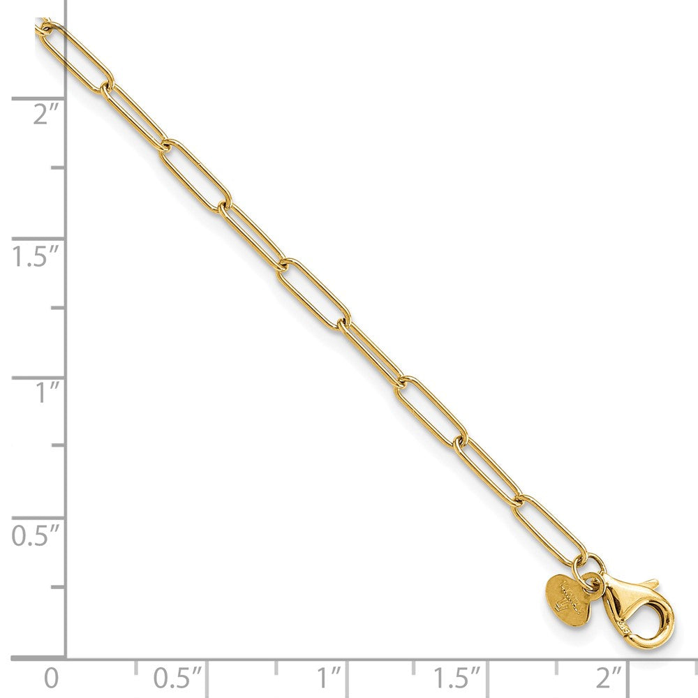 Leslie's 10K Yellow Gold Polished Fancy Link Chain Anklet