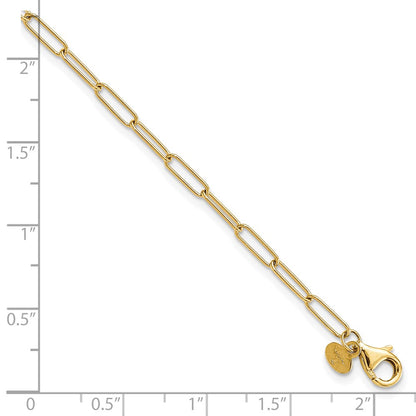 Leslie's 10K Yellow Gold Polished Fancy Link Chain Anklet