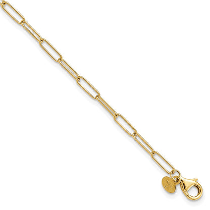 Leslie's 10K Yellow Gold Polished Fancy Link Chain Anklet