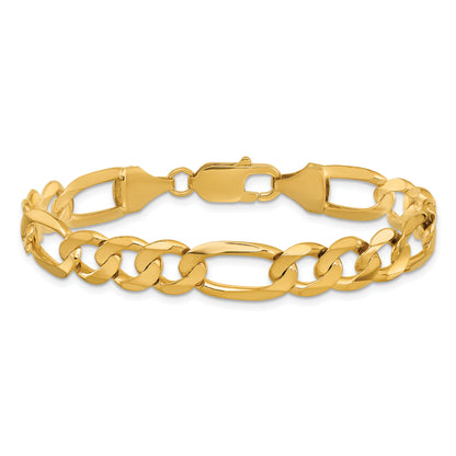7 Inch 10K 8.75mm Concave Open Figaro Chain