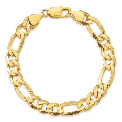 7 Inch 10K 8.75mm Concave Open Figaro Chain