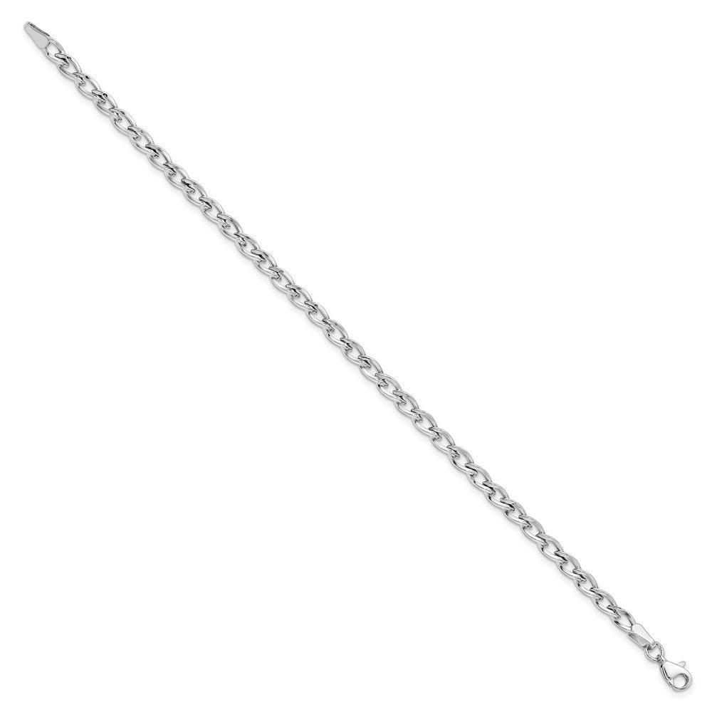 10K White Gold Polished Link Chain Bracelet