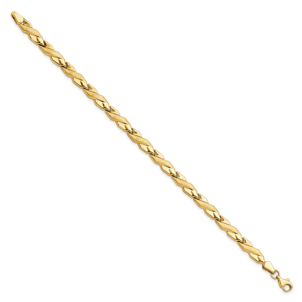 7 Inch 10K Polished And Brushed Bracelet