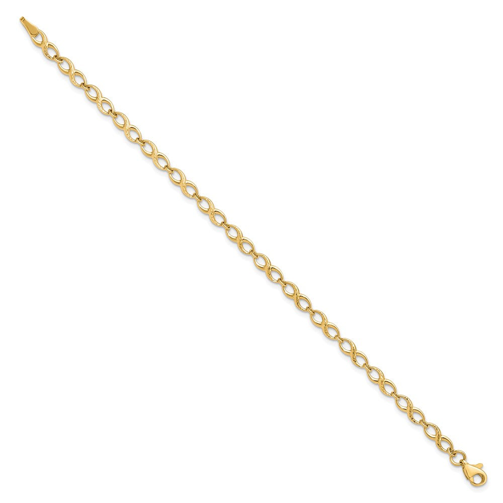 7 Inch 10K Polished And D/C Bracelet