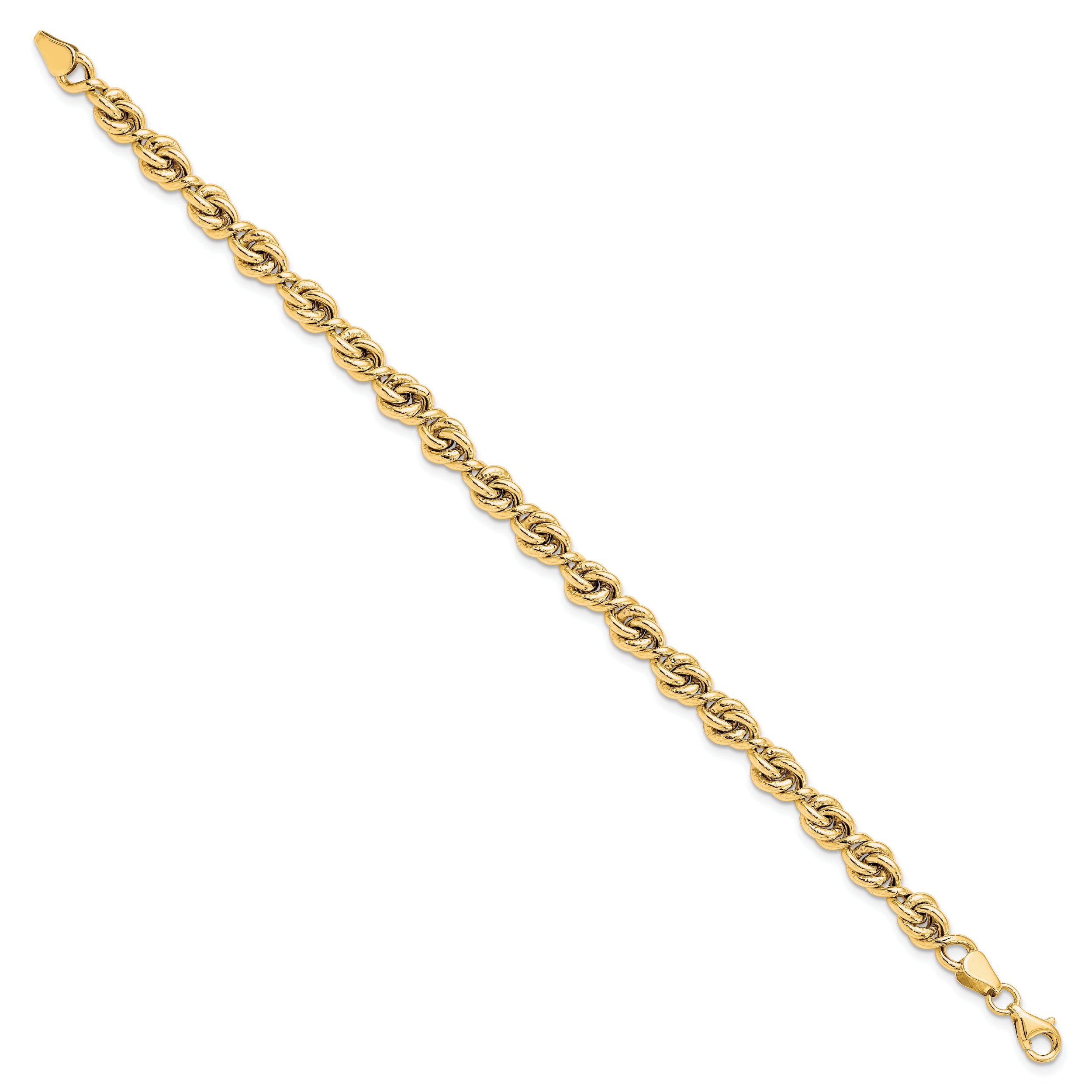 7.25 Inch 10K Polished Fancy Link Bracelet