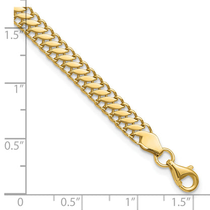 10K Yellow Gold Polished Fancy Link 1In Ext. Bracelet