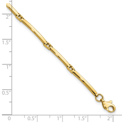 10K Yellow Gold Polished Fancy Link Bracelet