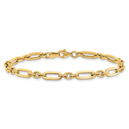 10K Yellow Gold Polished Fancy Link Bracelet