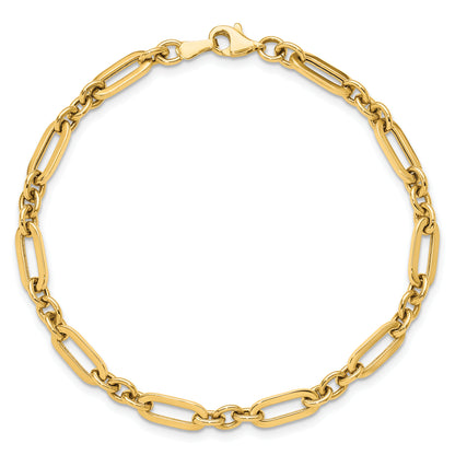 10K Yellow Gold Polished Fancy Link Bracelet