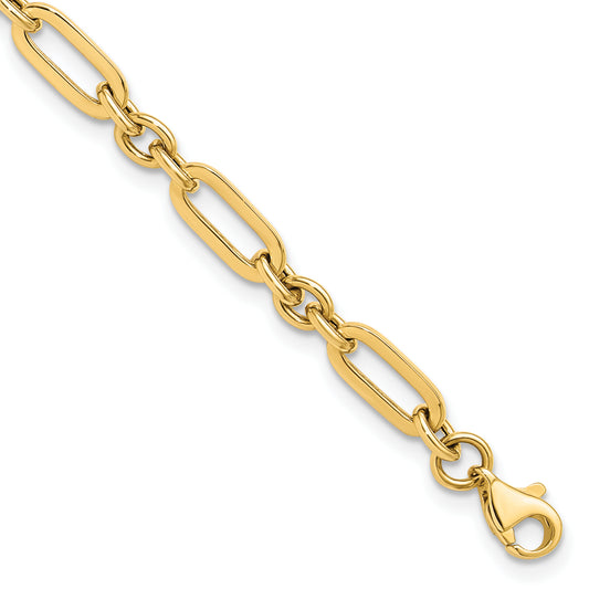 10K Yellow Gold Polished Fancy Link Bracelet