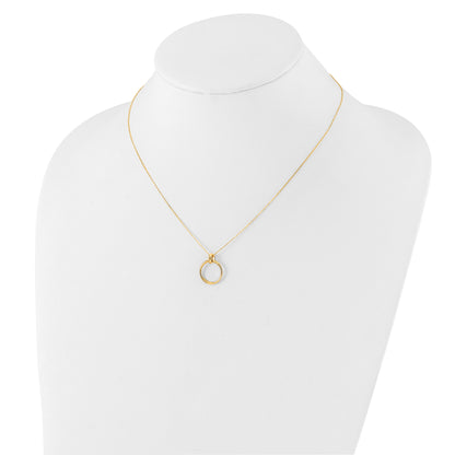 10K Yellow Gold Polished Circle Necklace