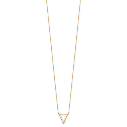 10K Yellow Gold Polished V Necklace