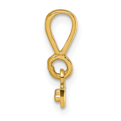 10K Yellow Gold 10Ky Casted Large Diamond Cut Top Charm