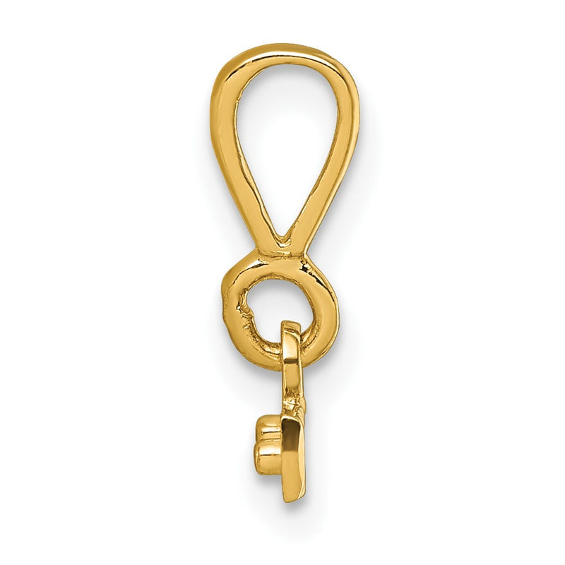 10K Yellow Gold 10Ky Casted Large Diamond Cut Top Charm