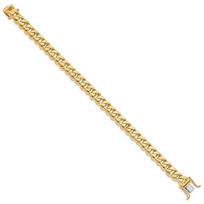 10K Yellow Gold 8.5mm Hand-Polished Traditional Link Chain Bracelet