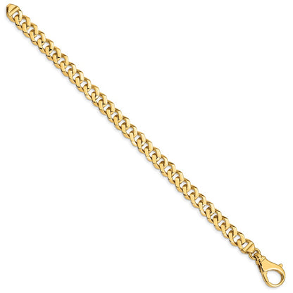 10K Yellow Gold 8mm Hand-Polished Fancy Link Bracelet