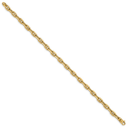 10K Yellow Gold 5.1mm Hand-Polished Fancy Link Bracelet