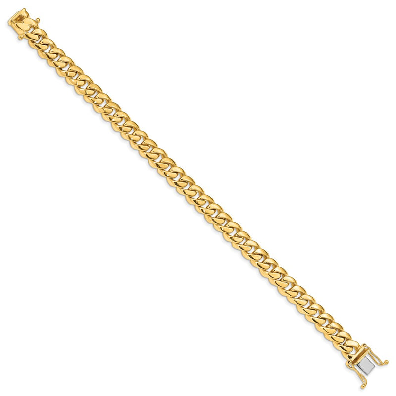 10k Yellow Gold 8.7mm Hand-polished Miami Cuban Chain Link Bracelet