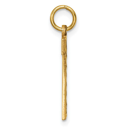 10K Yellow Gold 10Ky Casted Large Diamond Cut Number 7 Charm