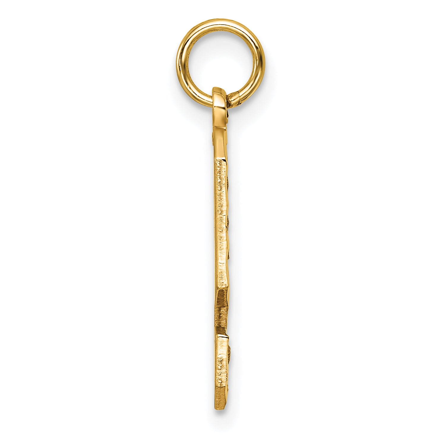10K Yellow Gold 10Ky Casted Large Diamond Cut Number 9 Charm