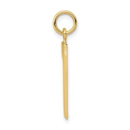 10K Yellow Gold Large Polished Number 1 Charm