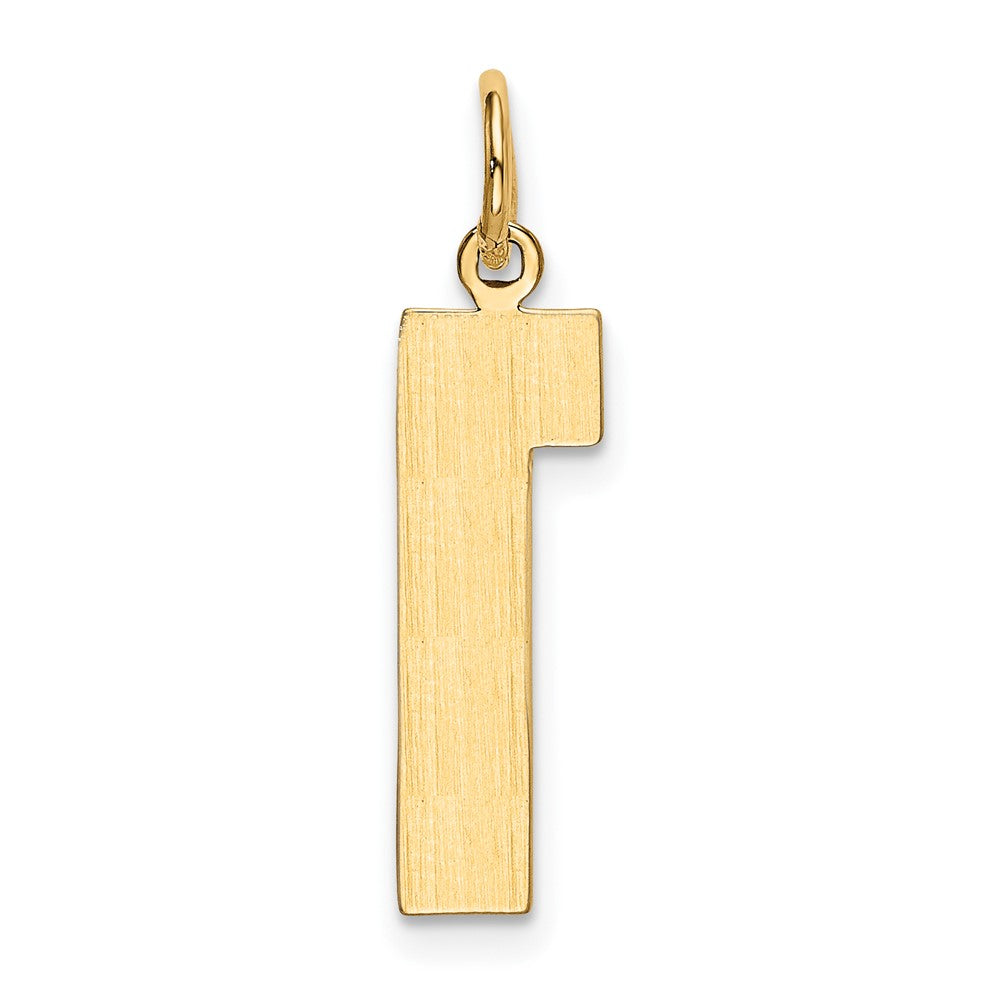 10K Yellow Gold Large Polished Number 1 Charm