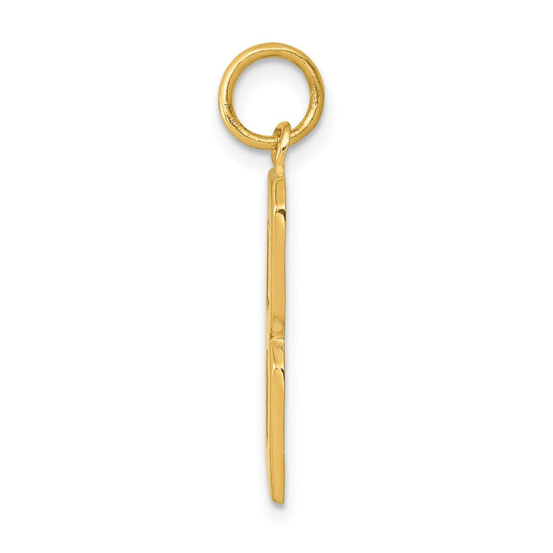 10K Yellow Gold Large Polished Number 8 Charm