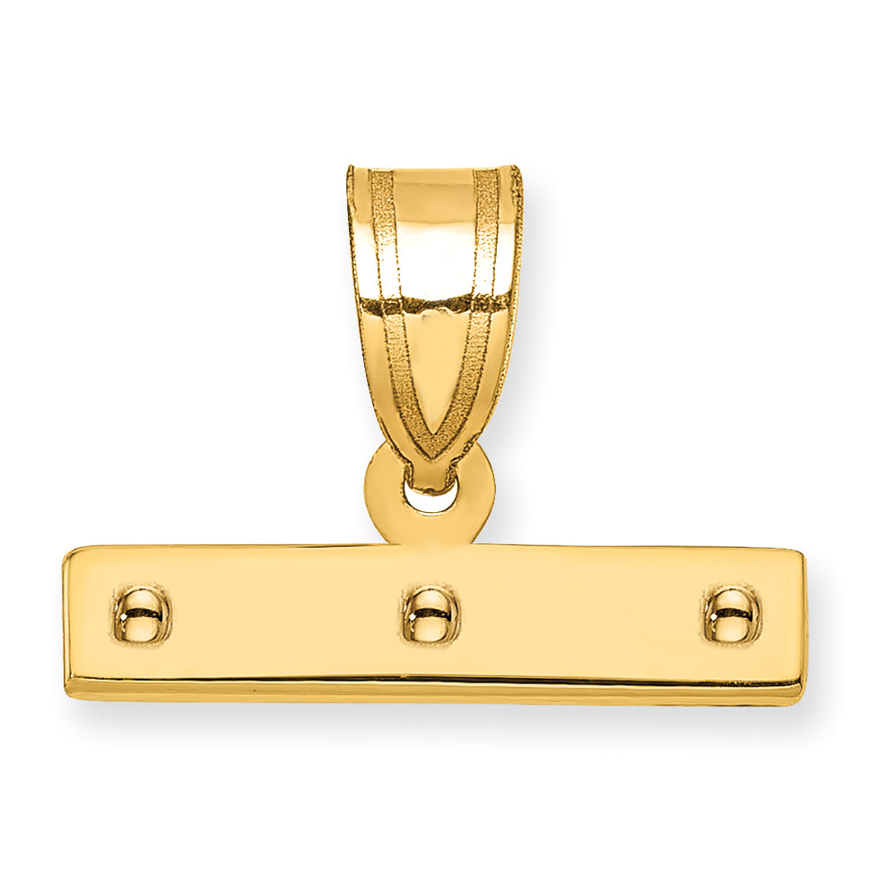 10K Yellow Gold 10Ky Casted Large Polished Top Charm