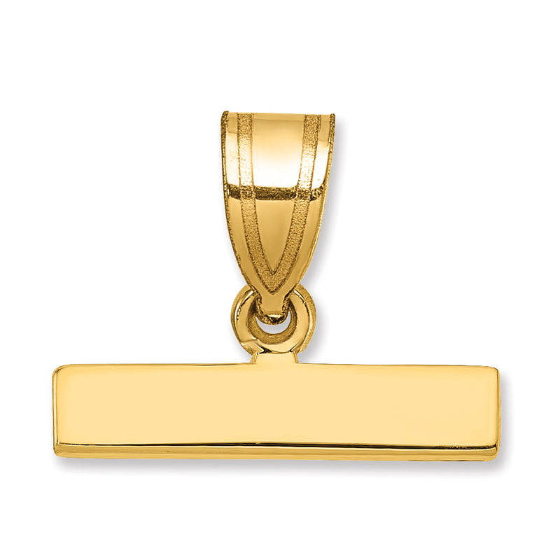 10K Yellow Gold 10Ky Casted Large Polished Top Charm