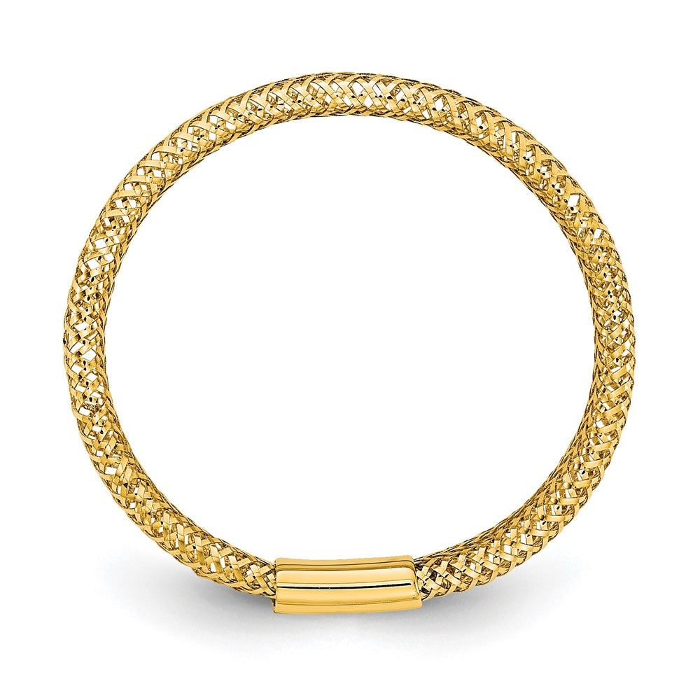 10K Yellow Gold Polished/Textured Stretch Ring