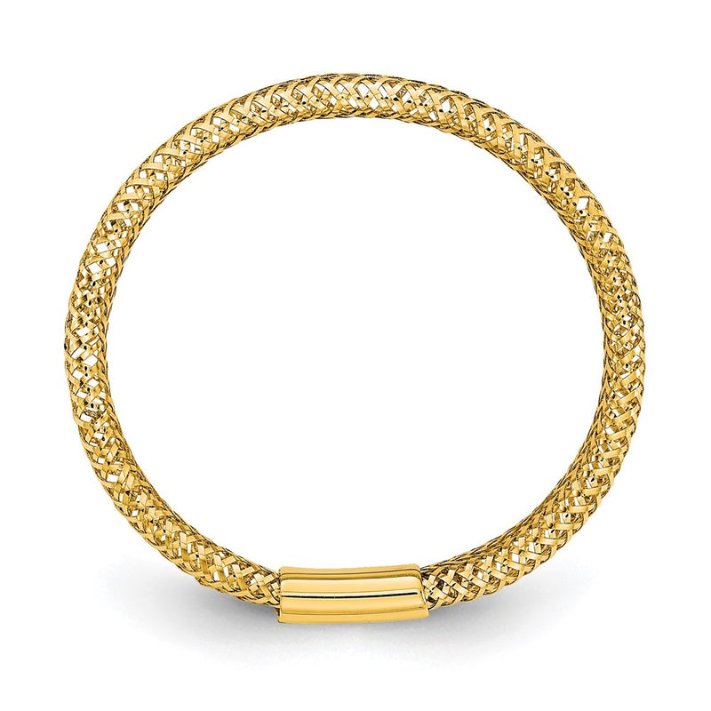 10K Yellow Gold Polished/Textured Stretch Ring